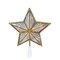 KSA 11" Lighted Gold and Iridescent Star Christmas Tree Topper, Clear Lights